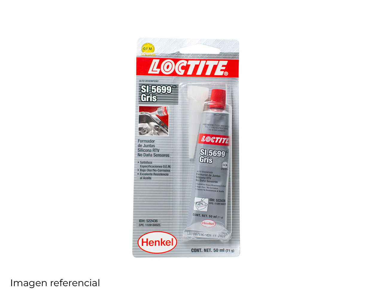 TUBO SILICONA GRIS P/T (5333030)