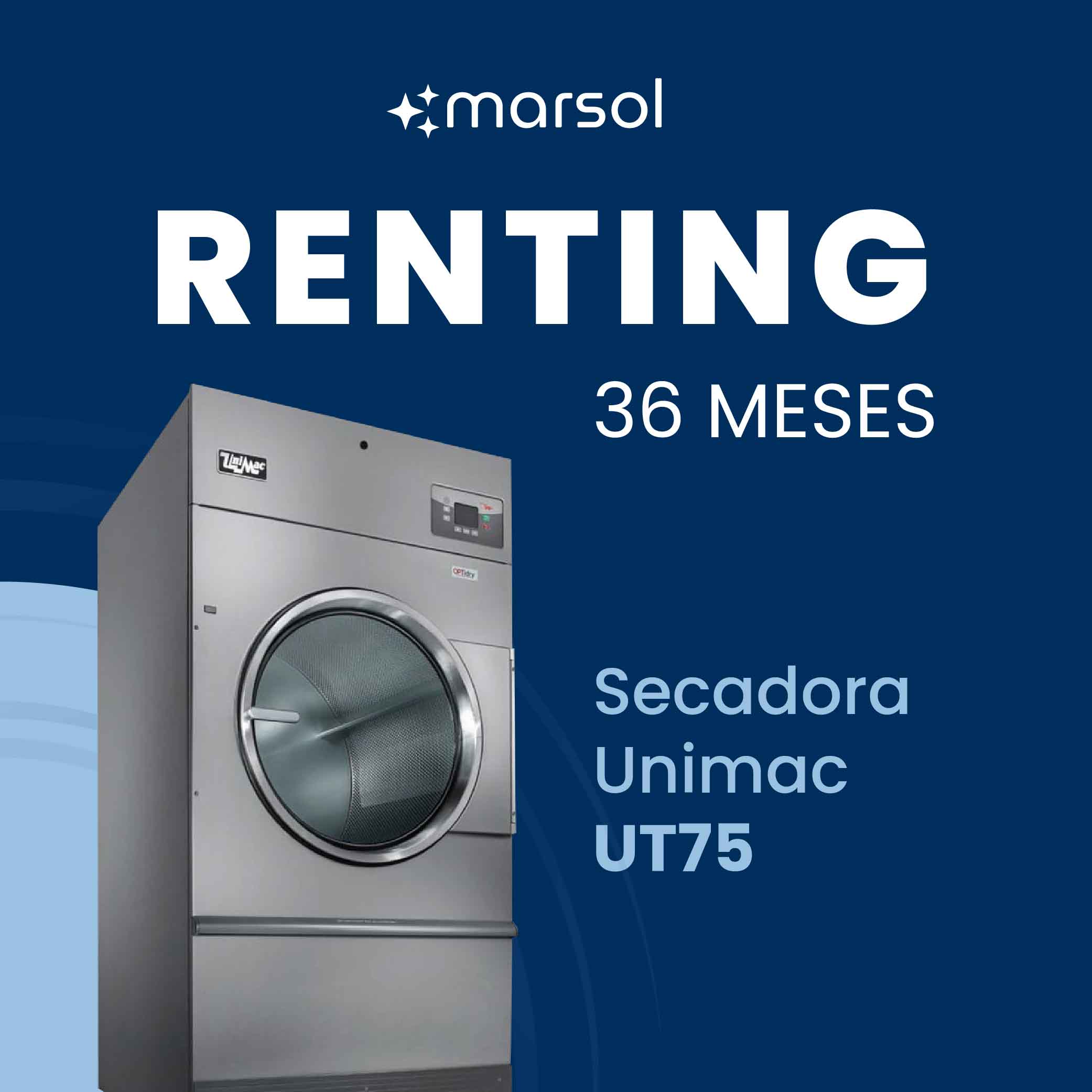 Renting Secadora a gas Unimac UT75 - ARRIENDO POR 36 MESES