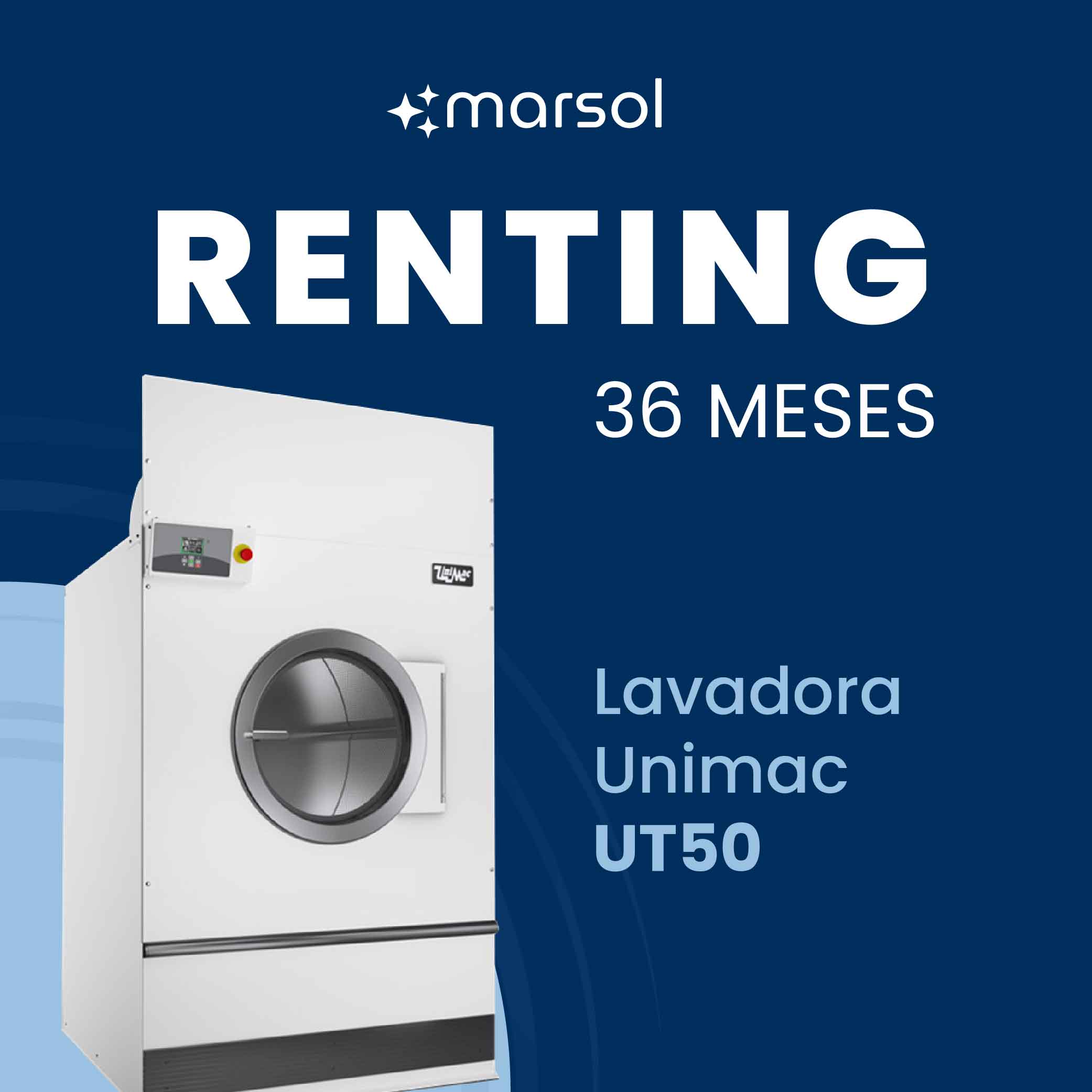 Renting Secadora a gas Unimac UT50 - ARRIENDO POR 36 MESES